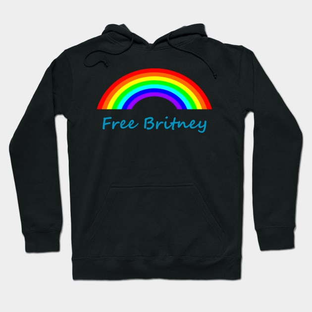 Rainbow Typography for Free Britney Hoodie by ellenhenryart